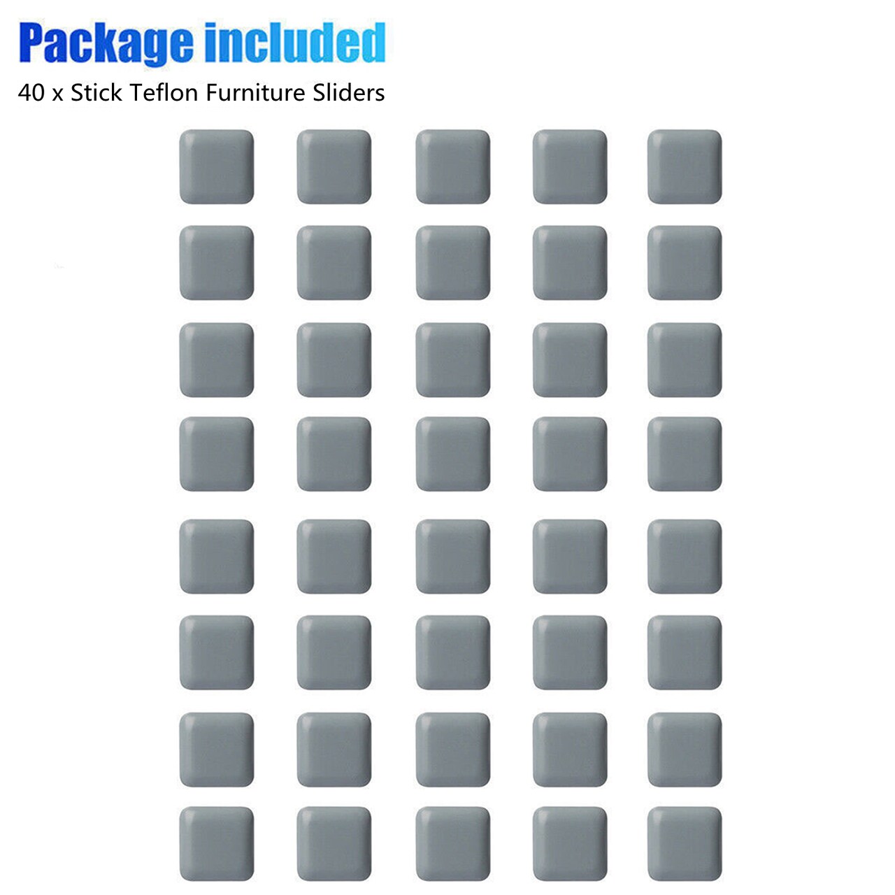 Kitcheniva Square Floor Protectors Furniture Leg Feet Pads 20-40Pcs